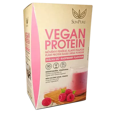 VEGAN PROTEIN – Málna ízű 500g